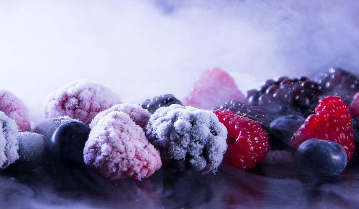 Frozen blueberries, raspberries, and blackberries