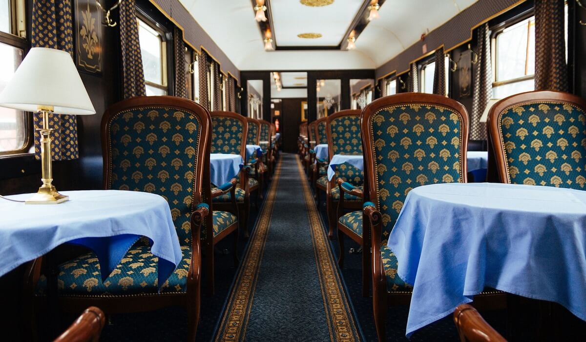 Restaurant on a luxury train