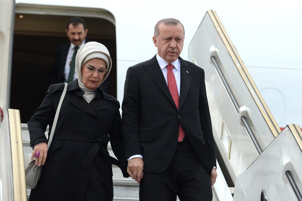 Recep Tayyip Erdogan and his wife Emine Erdogan